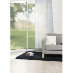 Voilage à oeillets imprimé graphique gris 140x240 cm