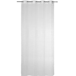 Voilage à oeillets imprimé quadrillage