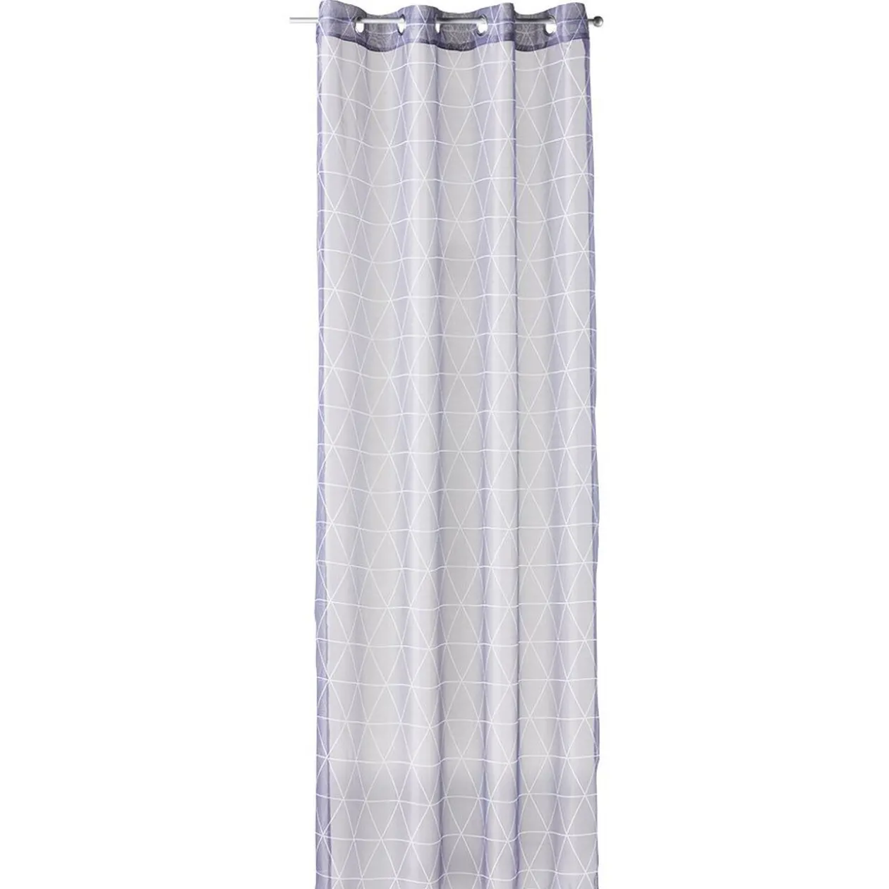 Voilage à oeillets imprimé géométrique 140x240cm