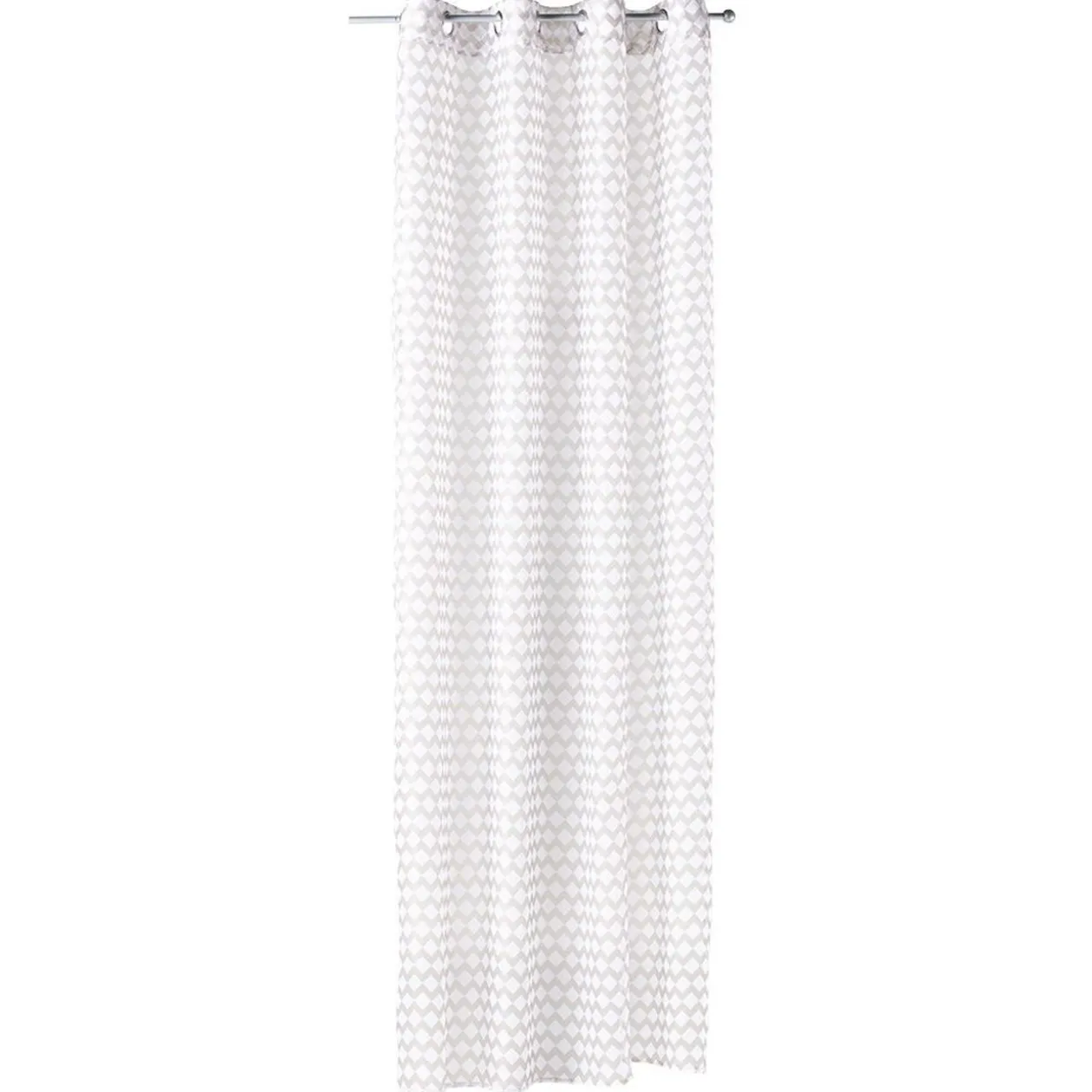 Voilage à oeillets imprimé géométrique 140x240cm