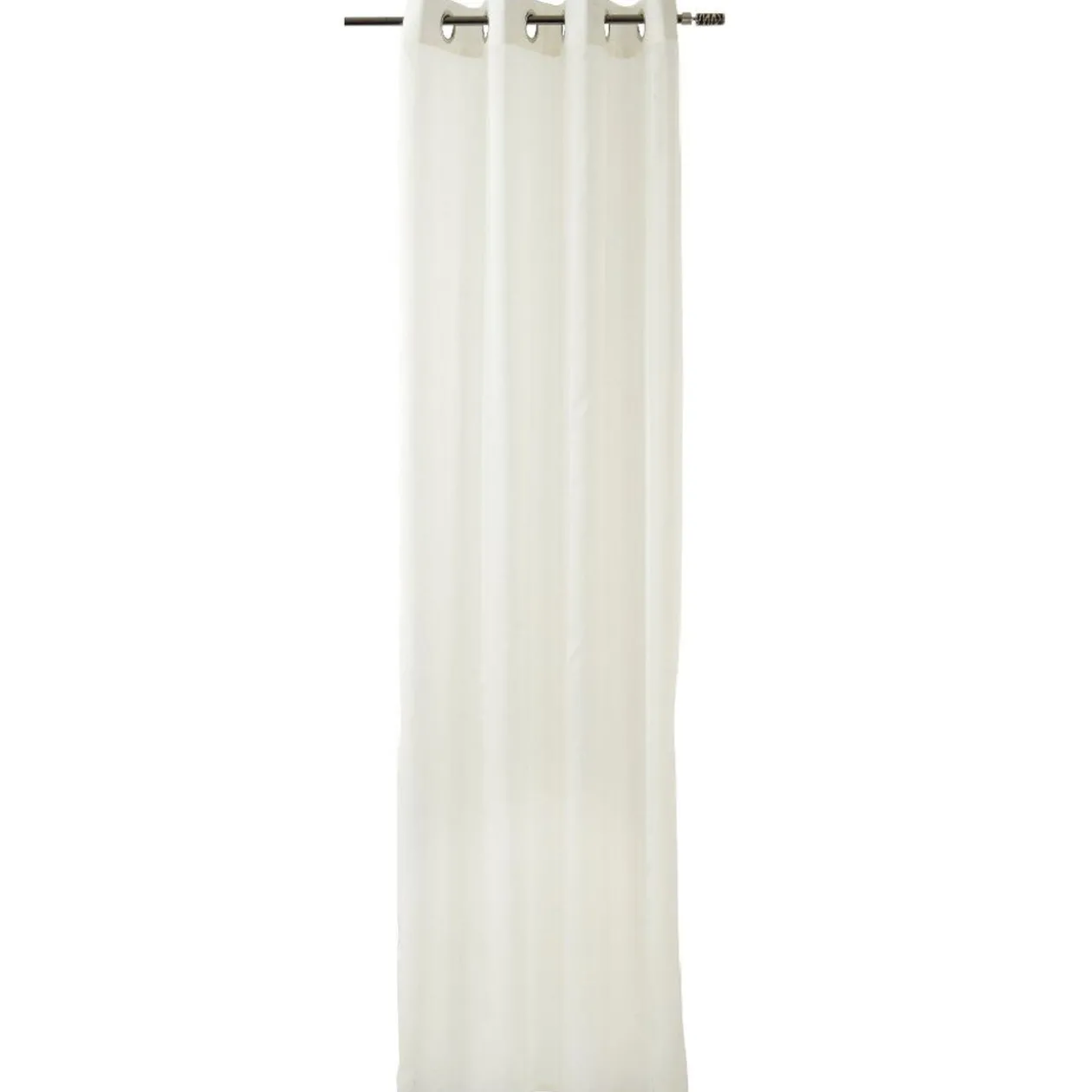 Voilage à oeillets ivoire rayé