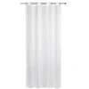 Voilage à oeillets jacquard bande verticale blanc
