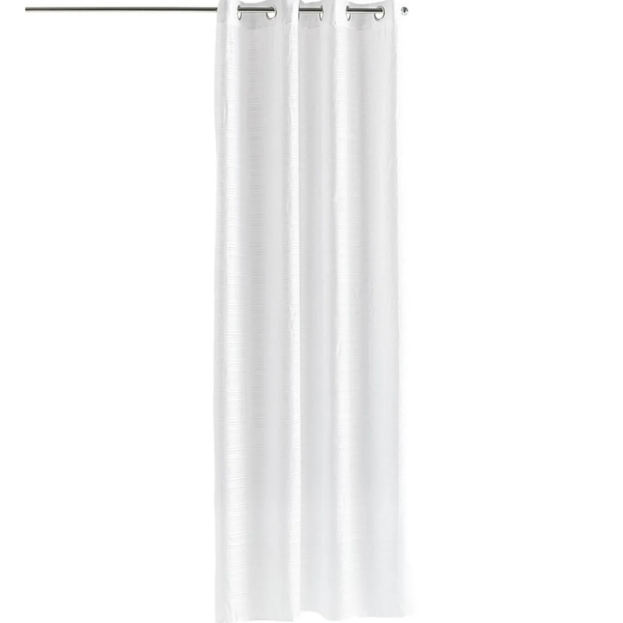 Voilage à oeillets jacquard rayures horizontales 140x240 cm