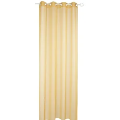 Voilage à oeillets jaune moutarde