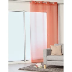 Voilage à oeillets orange