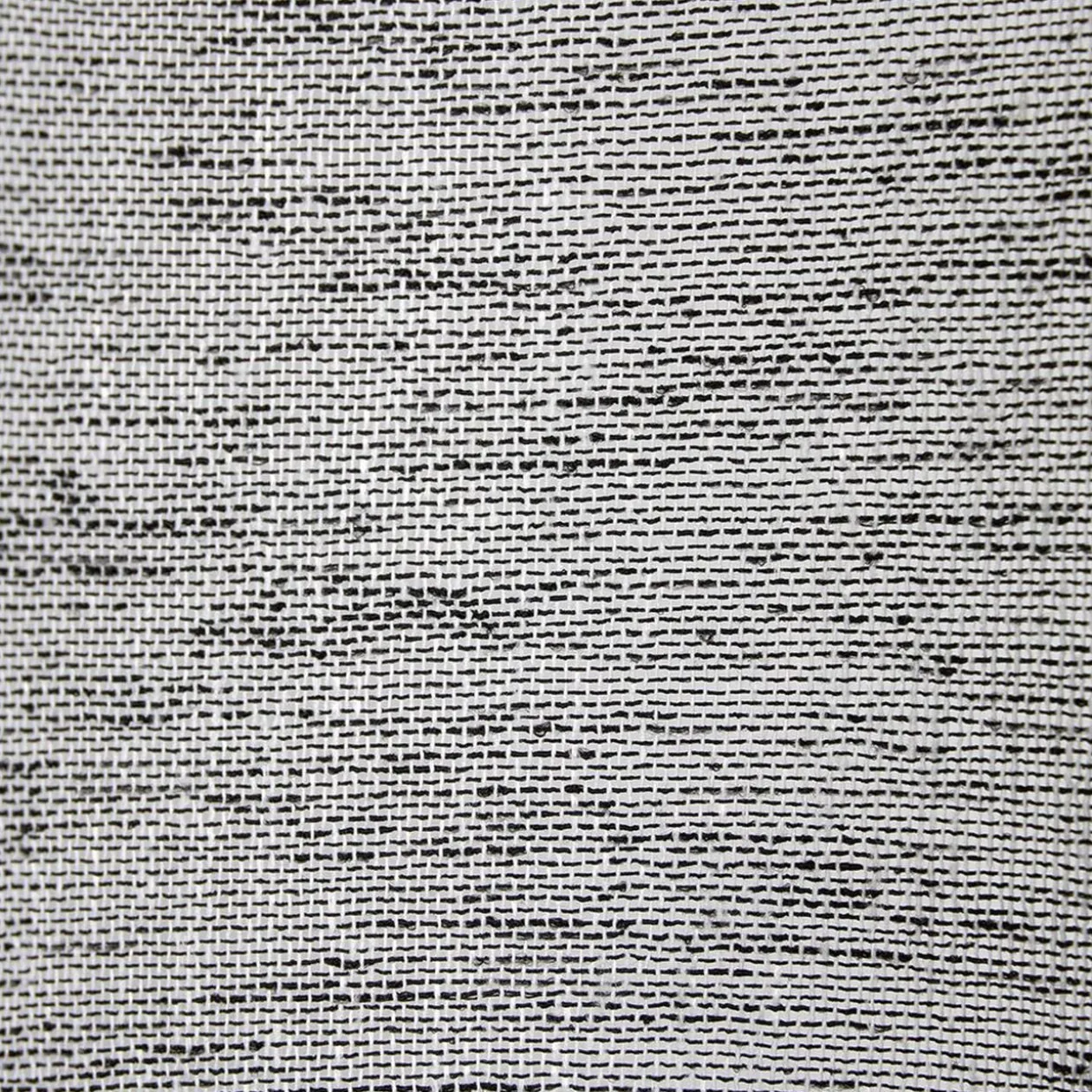 Voilage à oeillets rond type industriel effet lin gris noir blanc 140x240cm
