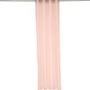 Voilage à oeillets rose uni 100% polyester 140x240cm