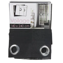 Voilage à oeillets Salina noir