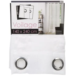 Voilage à oeillets Salina blanc