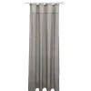 Voilage à oeillets uni taupe avec suspension anneaux