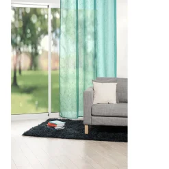 Voilage 6 oeillets vert d'eau arabesque