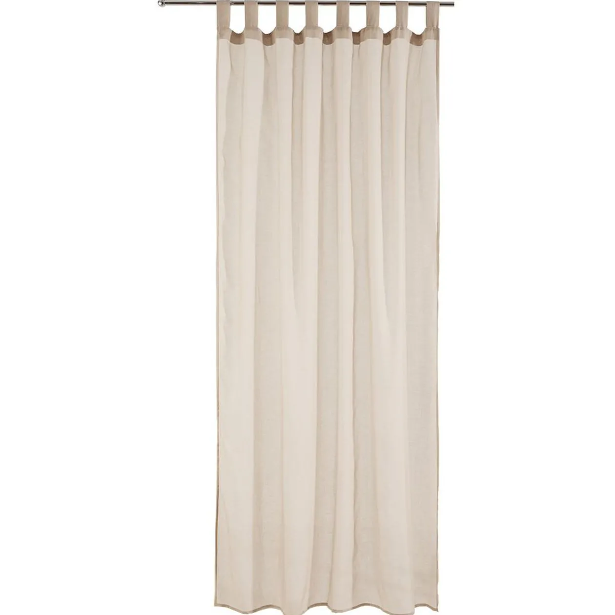 Voilage à passants uni taupe 140x240cm