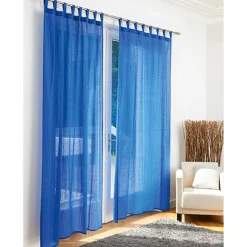 Voilage à pattes bleu