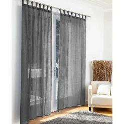 Voilage à pattes gris