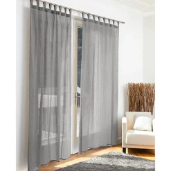 Voilage à pattes gris