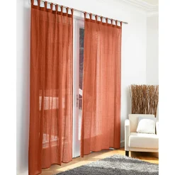 Voilage à pattes orange