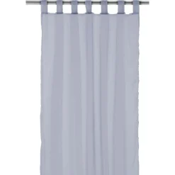 Voilage à pattes uni gris clair