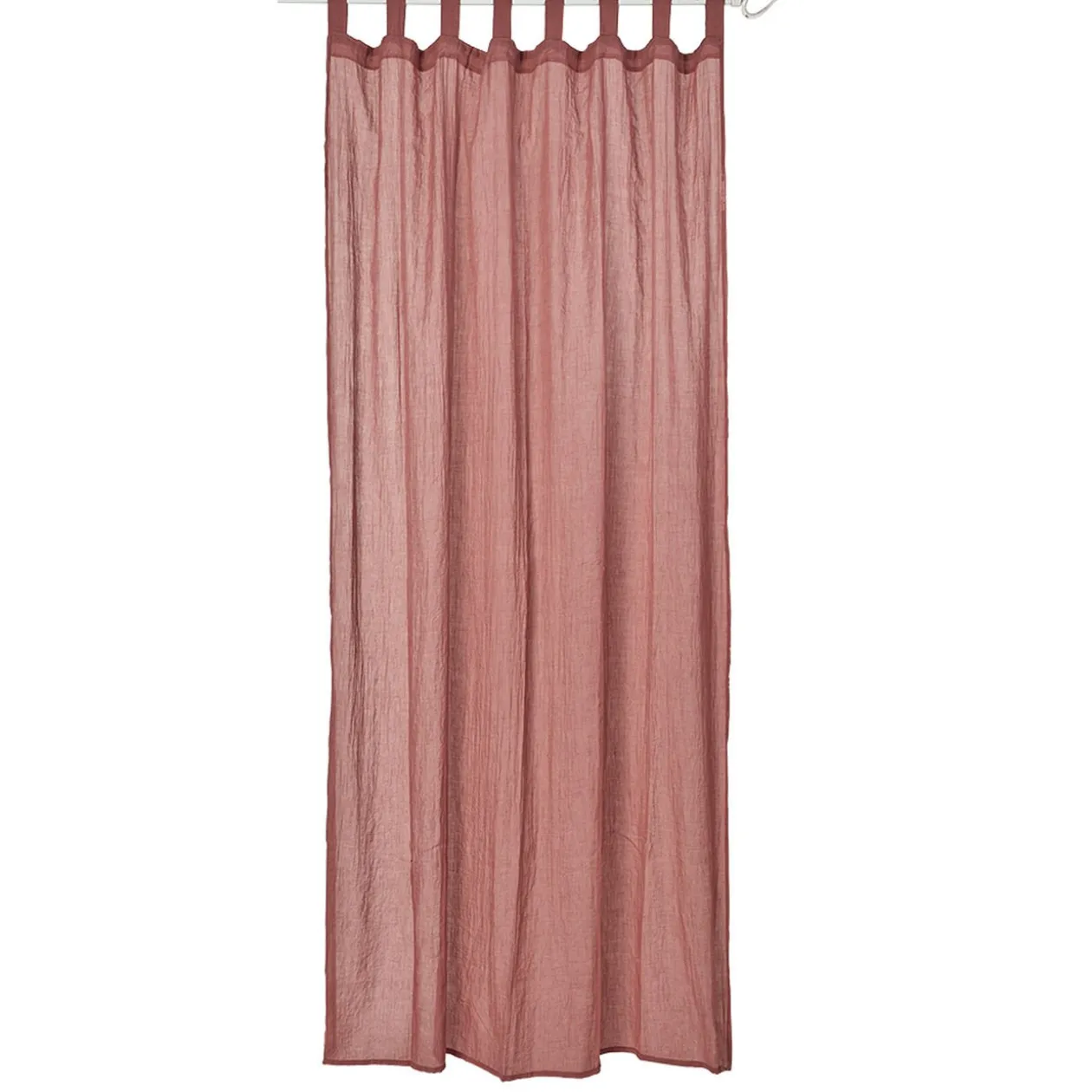 Voilage à pattes uni polycoton violet figue