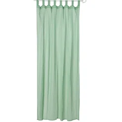 Voilage à pattes uni polycoton vert clair