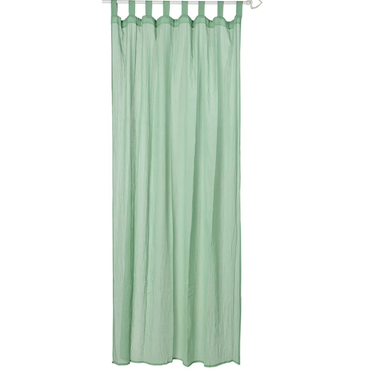 Voilage à pattes uni polycoton vert clair