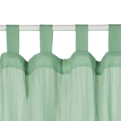 Voilage à pattes uni polycoton vert clair