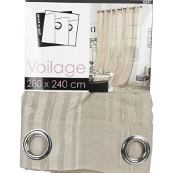 Voilage baie vitrée beige