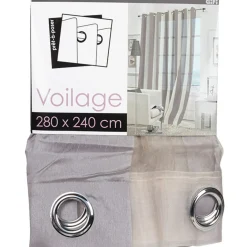 Voilage baie vitrée gris