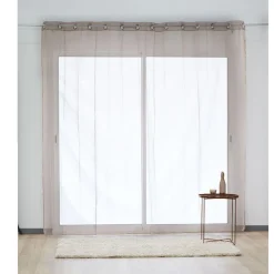 Voilage baie vitrée Mélodie taupe