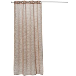 Voilage beige imprimé orange 100% polyester 140x240cm