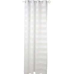 Voilage blanc à oeillets fils coupés