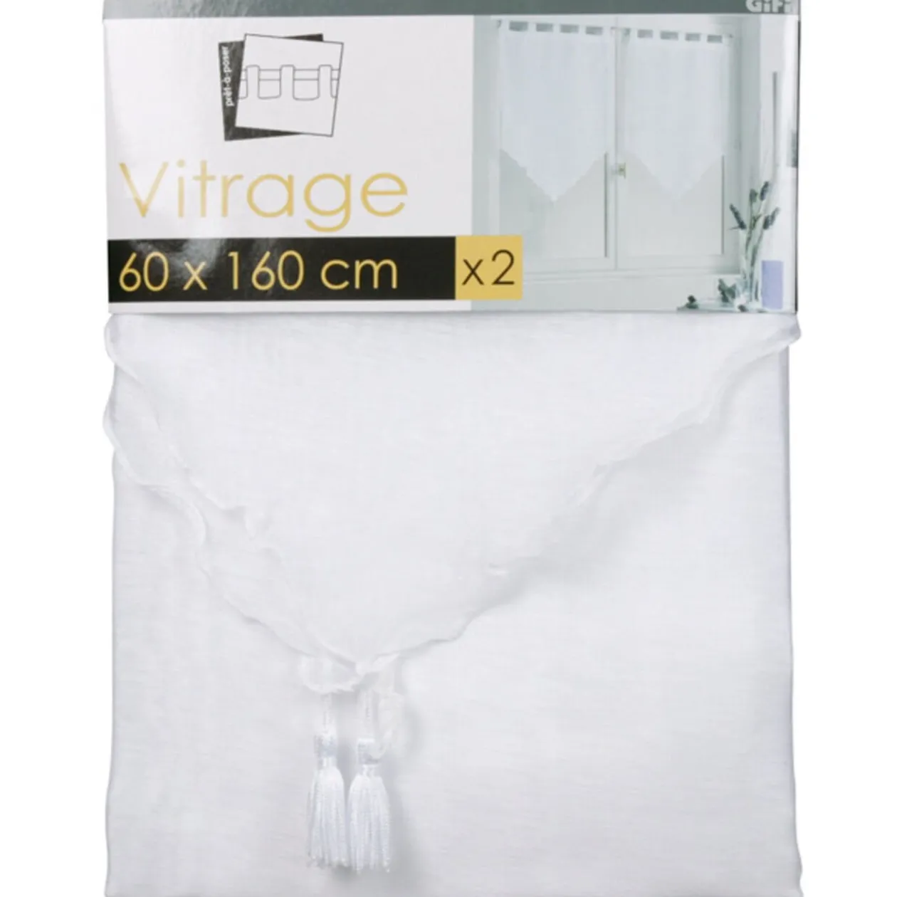 Voilage blanc Lissea x2