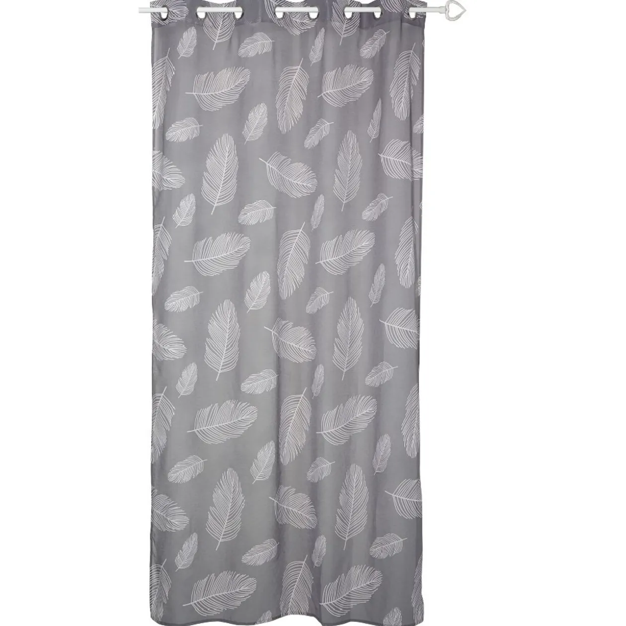 Voilage impression plume à oeillets