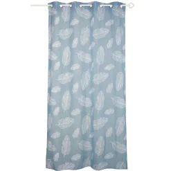 Voilage impression plume à oeillets