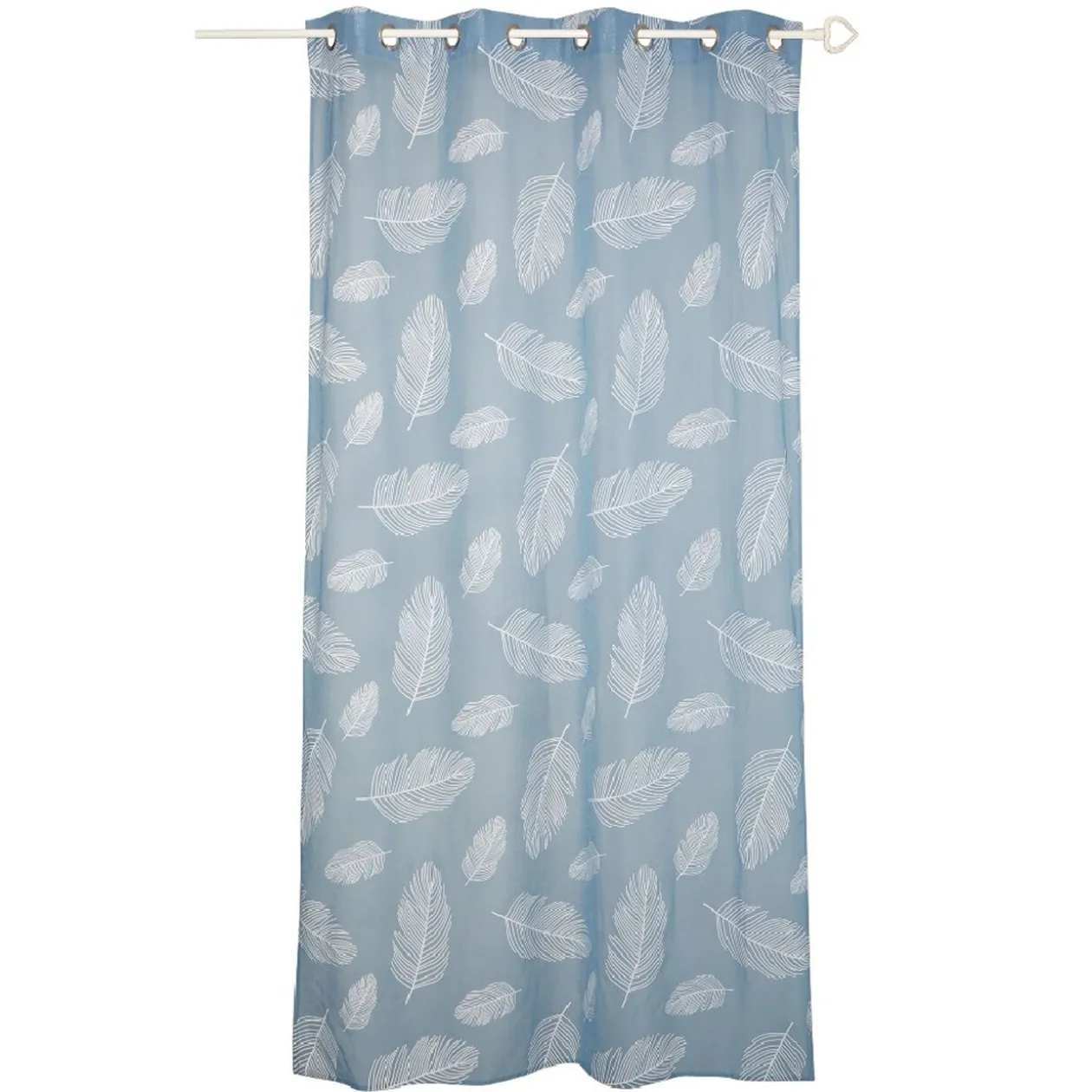 Voilage impression plume à oeillets