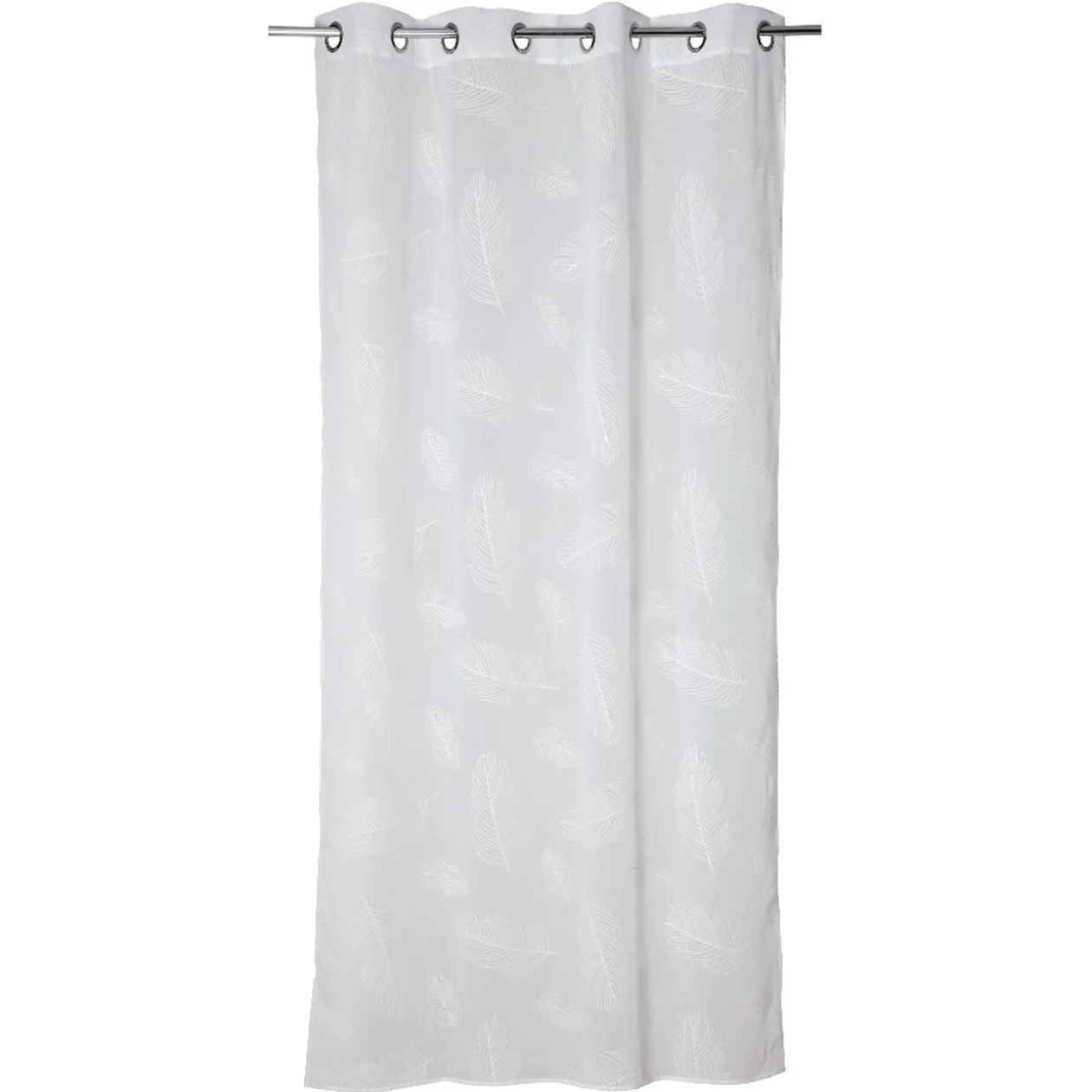 Voilage impression plume à oeillets