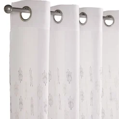 Voilage imprimé noir et blanc 140x240cm