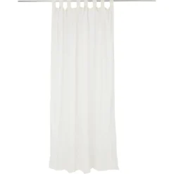 Voilage polycoton à pattes 140x240cm beige