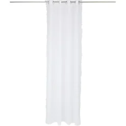 Voilage polyester 140x240cm frange blanc