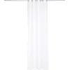 Voilage polyester 140x240cm motif géométrique blanc