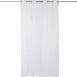 Voilage polyester 140x240cm motif floral blanc