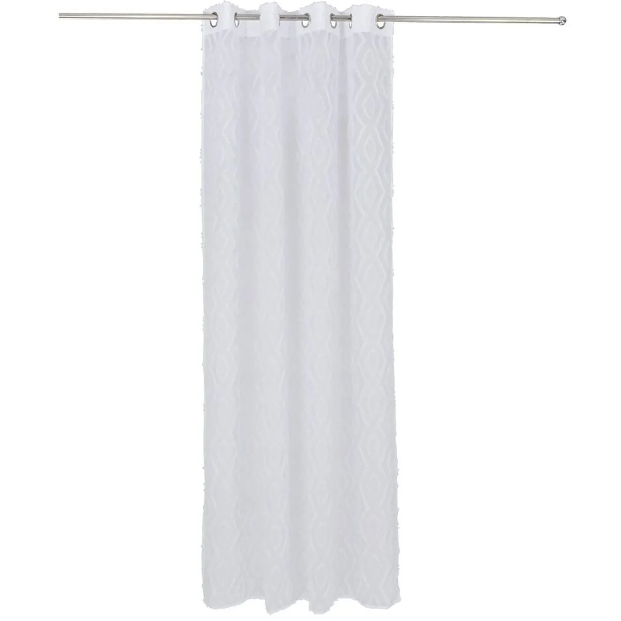 Voilage polyester 140x240cm tuffeté blanc