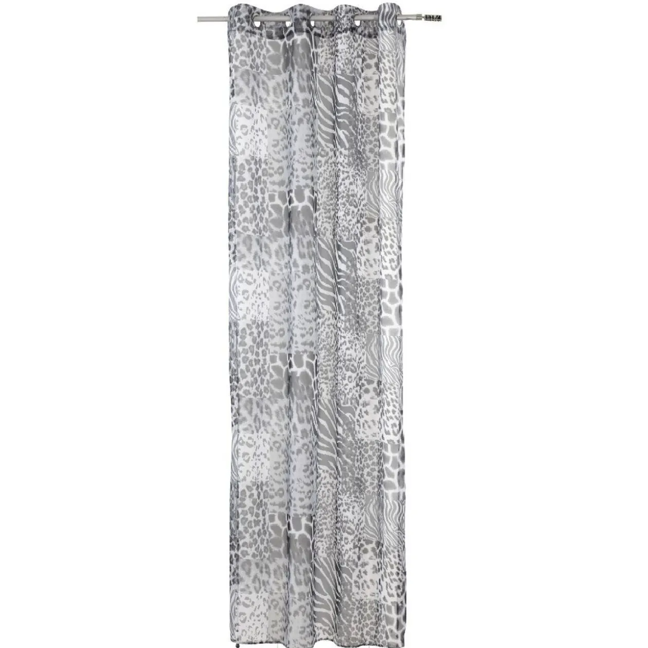 Voilage rideau à oeillets inspiration chambre savane