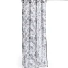 Voilage 140x240cm imprimé feuillage gris