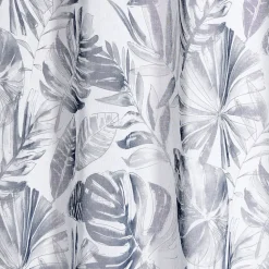 Voilage 140x240cm imprimé feuillage gris