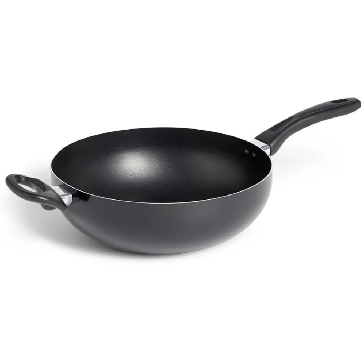 Wok tous feux sauf induction aluminium noir Ø28cm